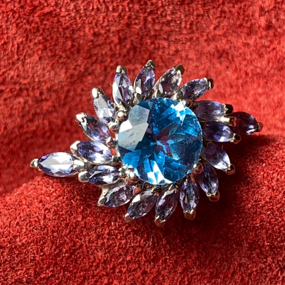 Blue Sun Solid Sterling Silver 925 Ring 9